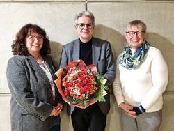 Quelle: ekma/de Vos Synodalvorstand Ralf Daum mit den Stellvertreterinnen Ute Micke und Petra Herr