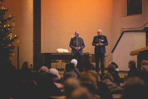 Eröffnung der Vesperkirche 2026 mit Dekan Ralph Hartmann und Oberbürgermeister Christian Specht